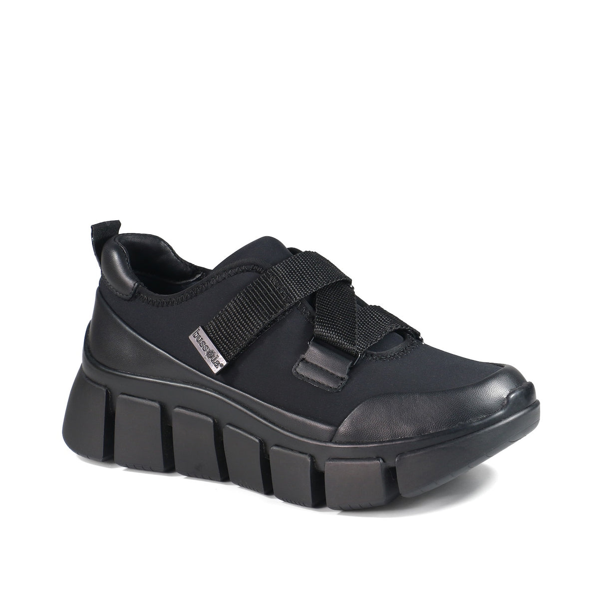 TORINO 本革ベルトアクセントスニーカー （LYCRA BLACK） – レディース