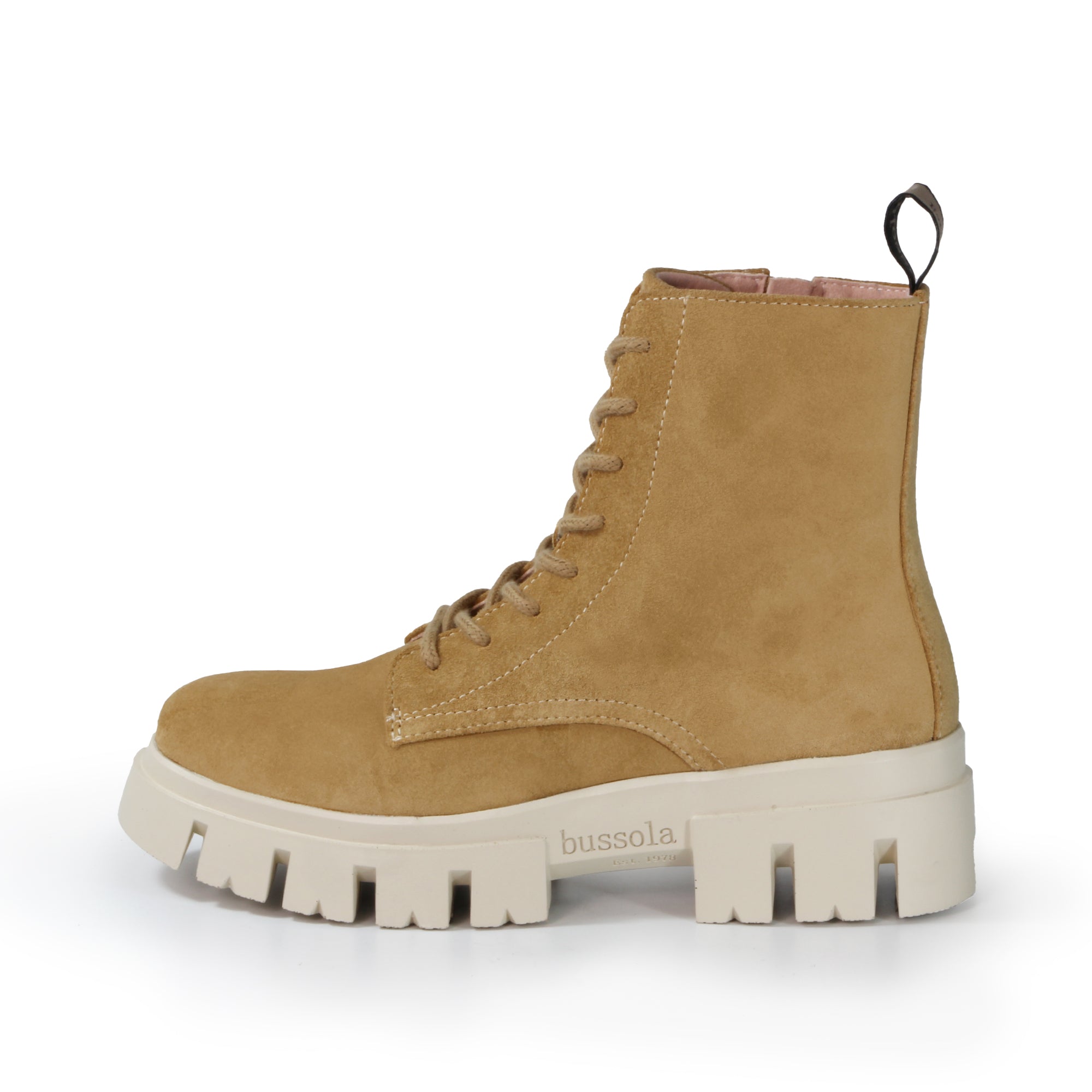 ブソラ CORVARA レディース 本革厚底ブーツ （キャメル） – レディース