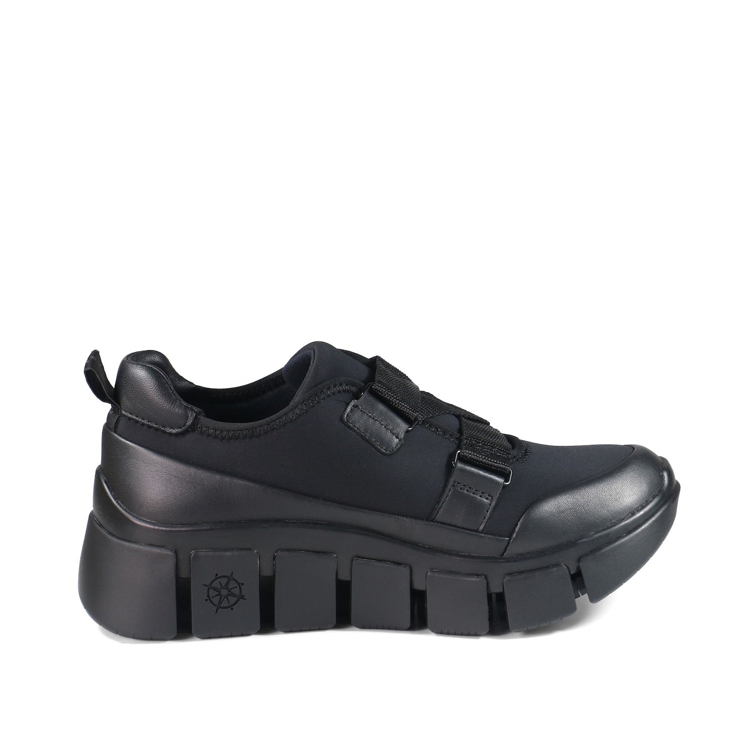 TORINO 本革ベルトアクセントスニーカー （LYCRA BLACK） – レディース